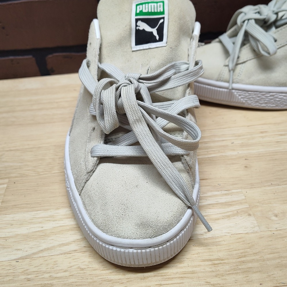 Puma Suede Classic XXI tan Puma White Lace Up Sneakers Men's Size 10.5 - Picture 3 of 16
